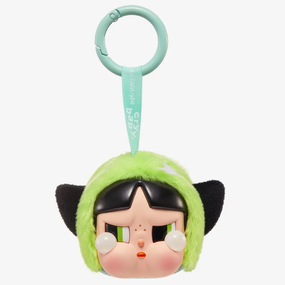 Pop Mart Powerpuff Girls Cry Baby Buttercup Vinyl Face Plush Keychain
